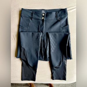 Free Ride Equestrian Pro Breech Knee Patch in Black